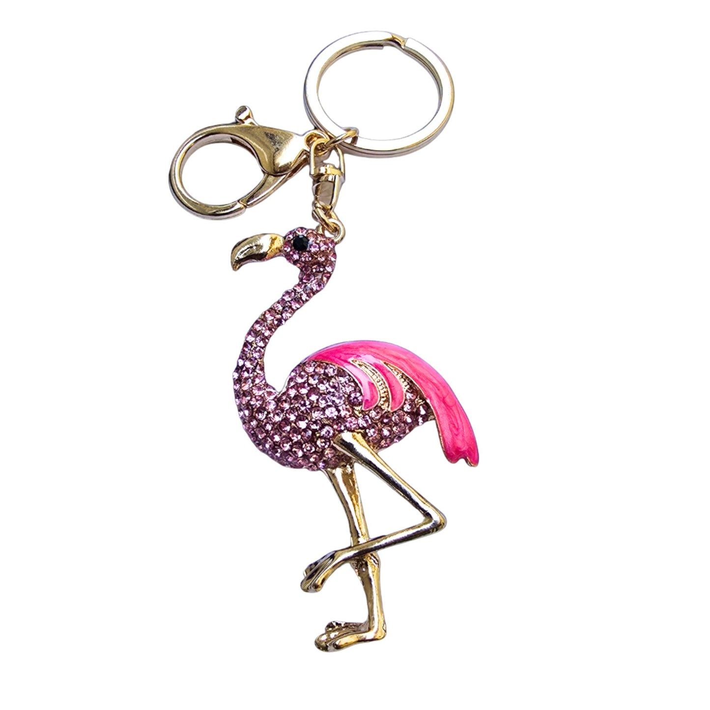 Crystal Flamingo Keychain, Purse Charm