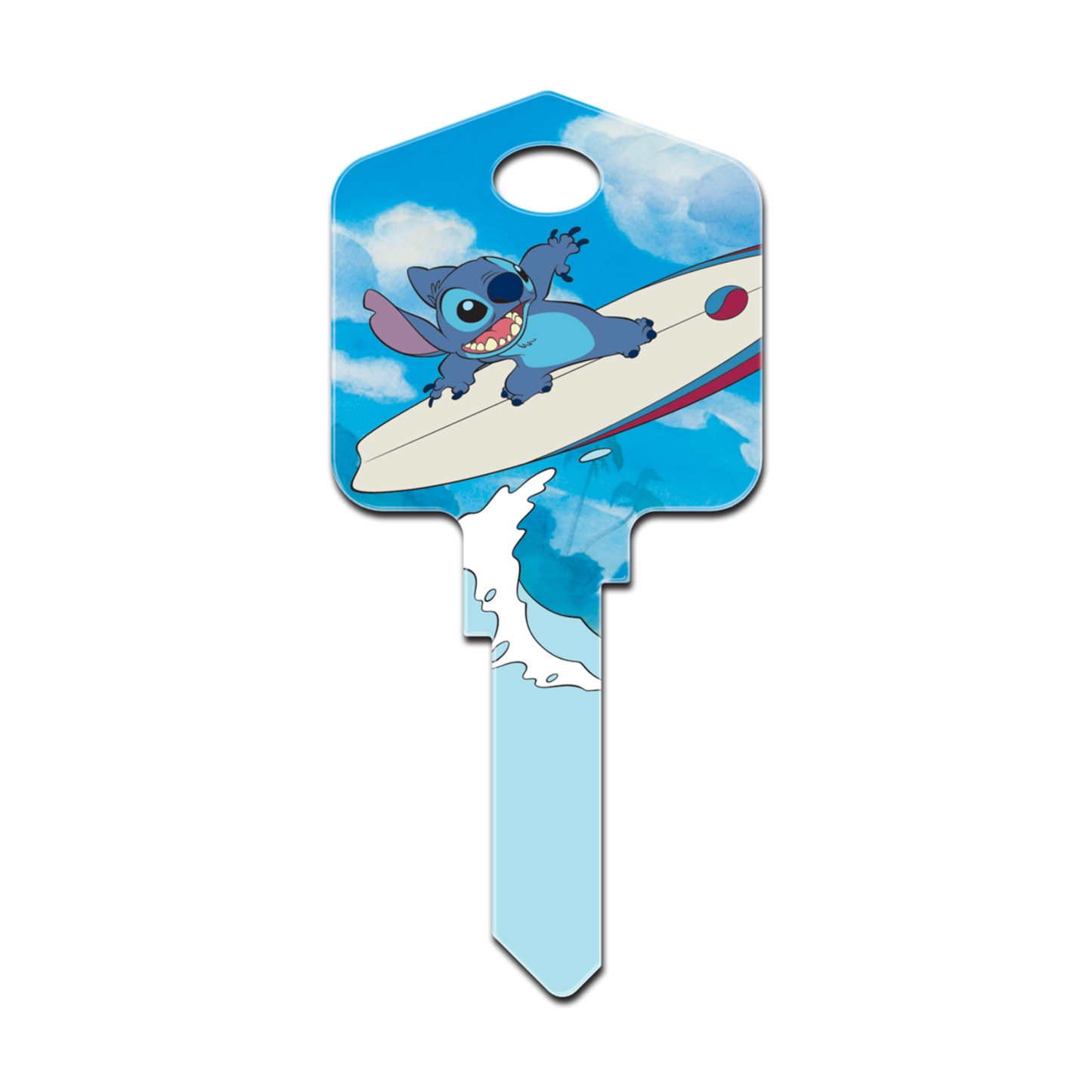 Disney's Surfin Stitch from Lilo & Stitch large uncut House Key Blank