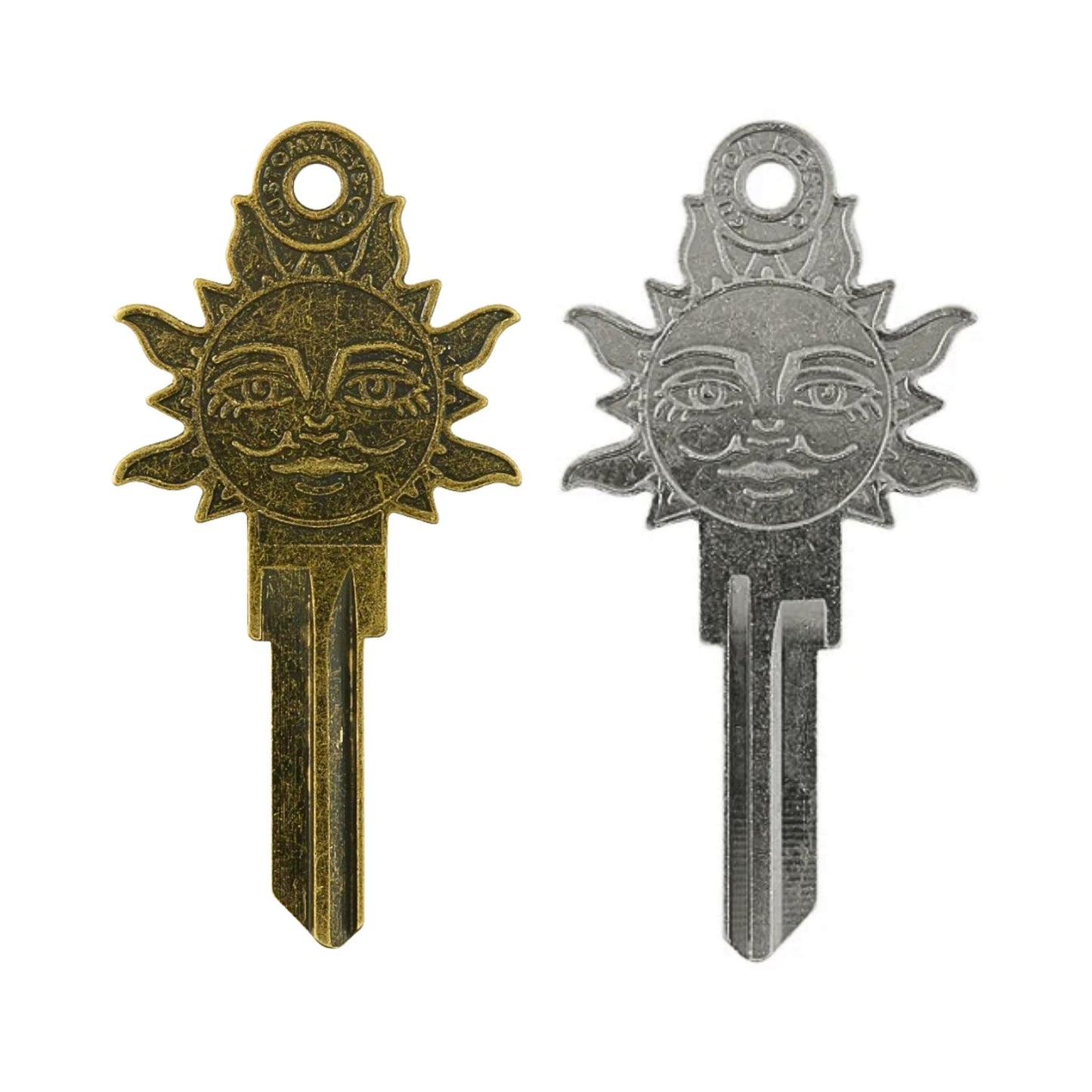 Steampunk Daystar Sun Uncut House Key Blank