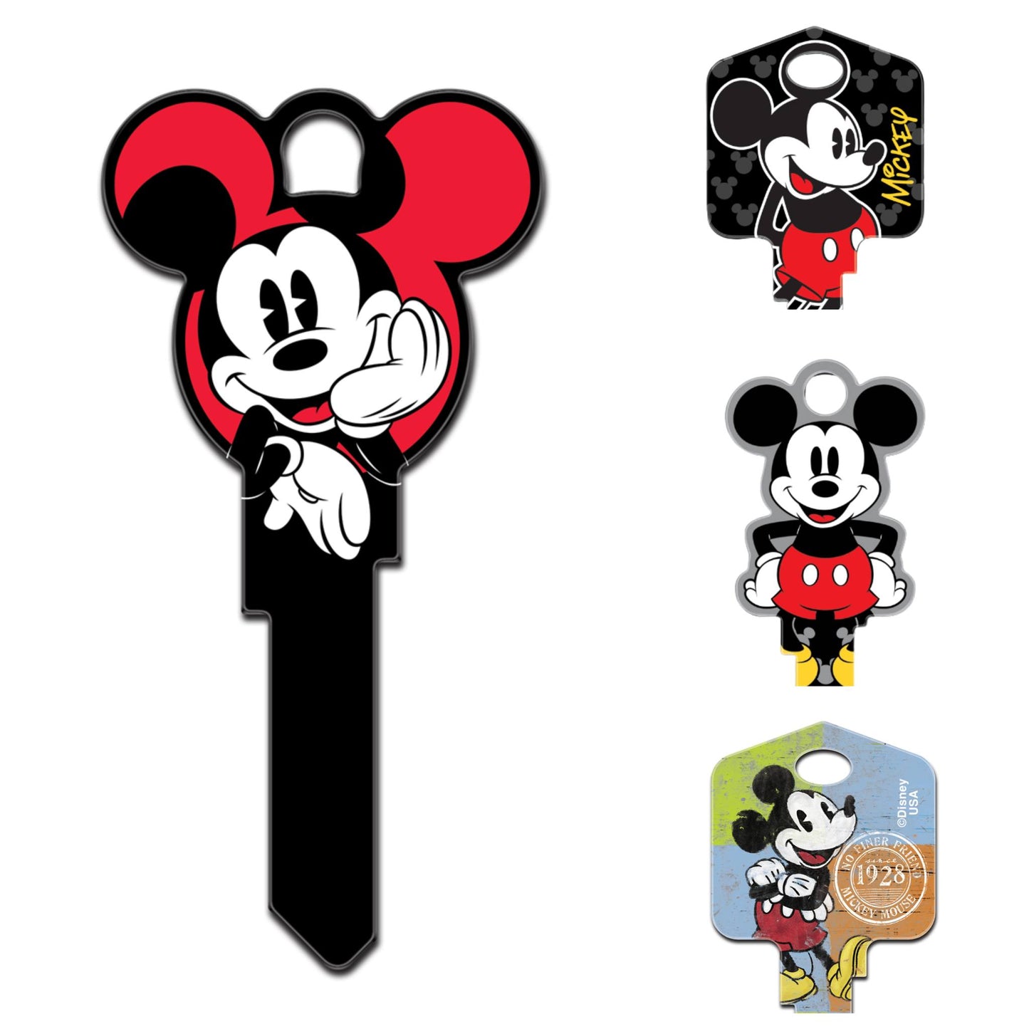 Disney's Mickey Mouse Uncut House Key Blank 4 Designs
