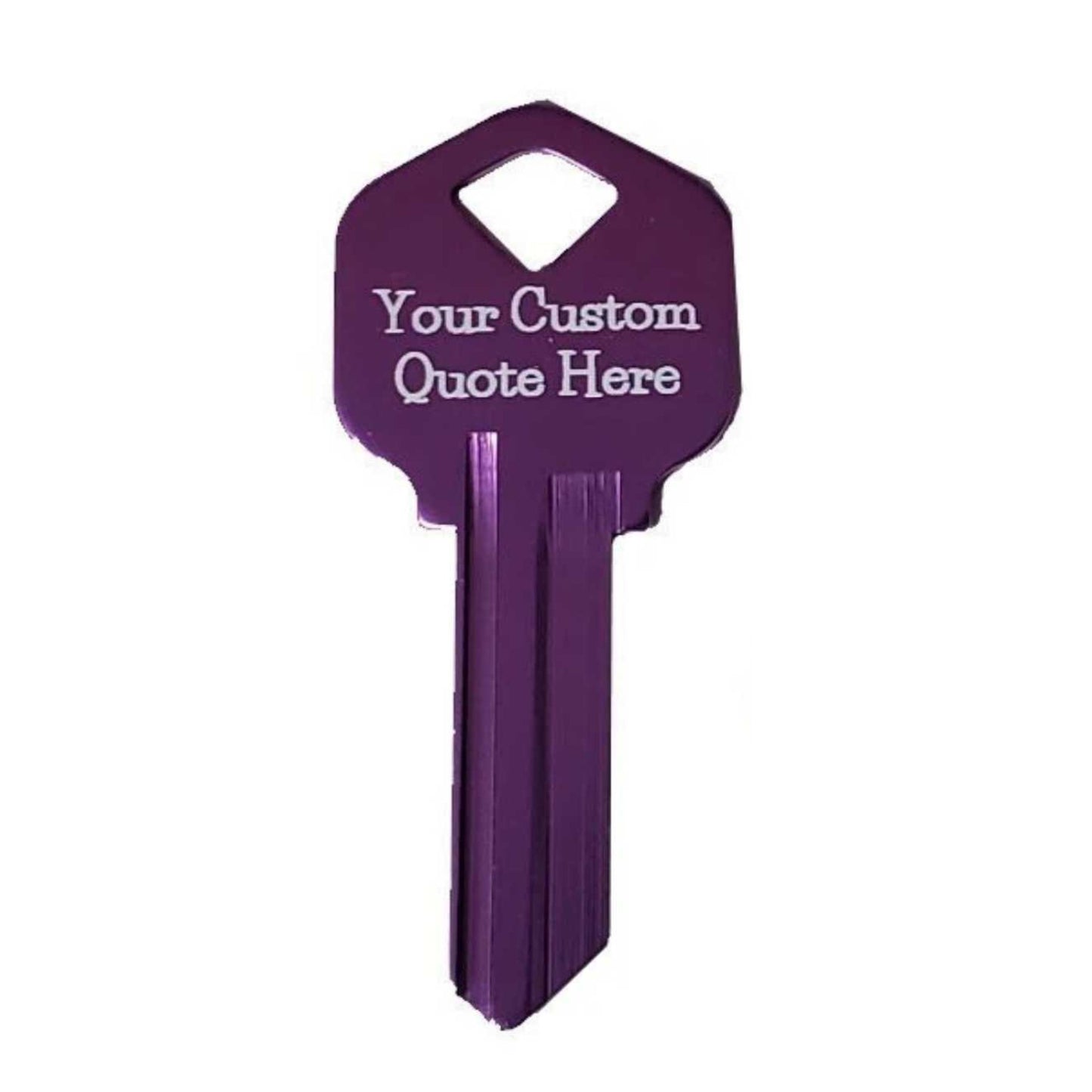 Custom Colorful Key Laser Engrave Personalized Home or Office Key Blank