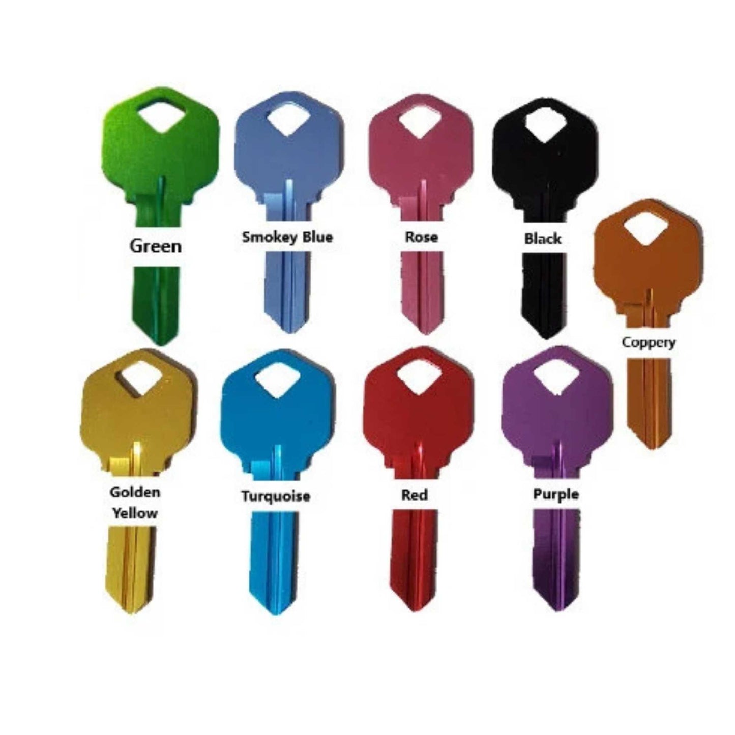 Custom Colorful Key Laser Engrave Personalized Home or Office Key Blank