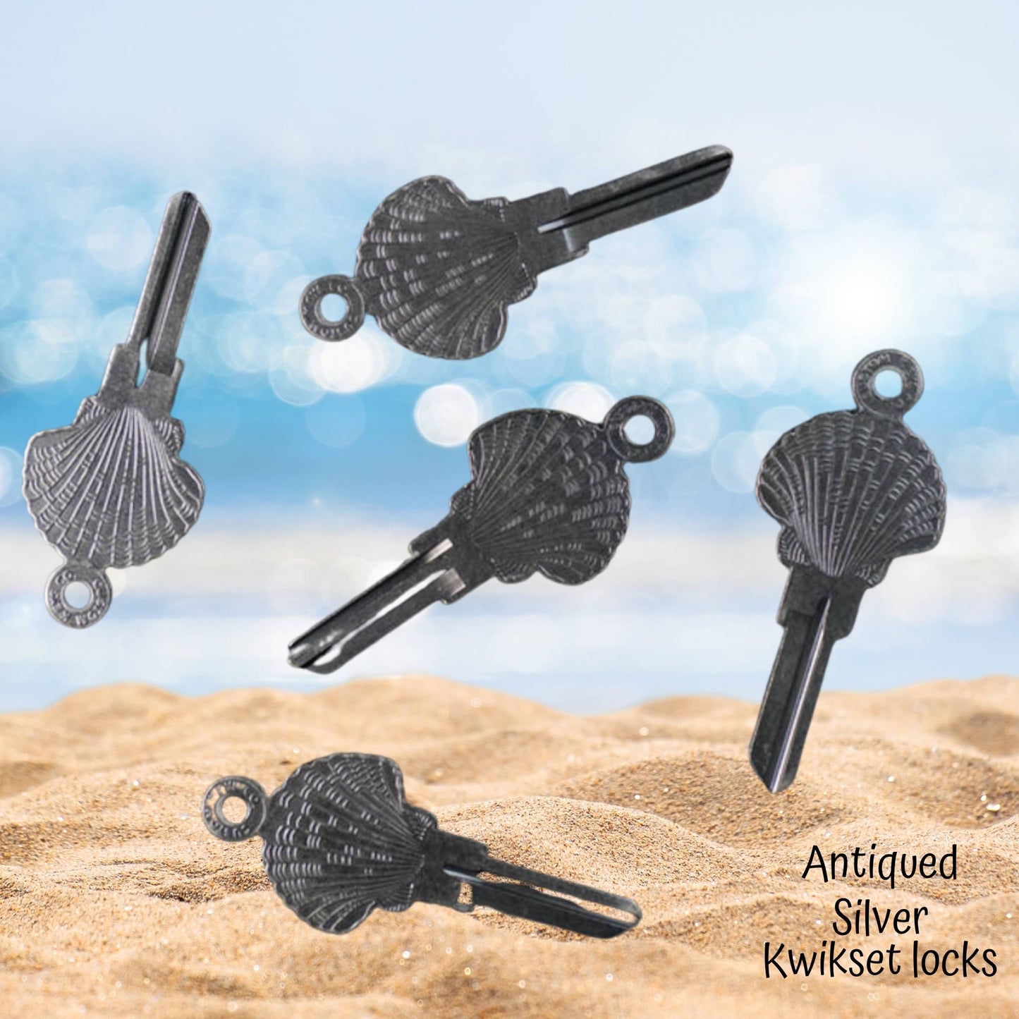Steampunk Seashell Beach Uncut House Key Blank
