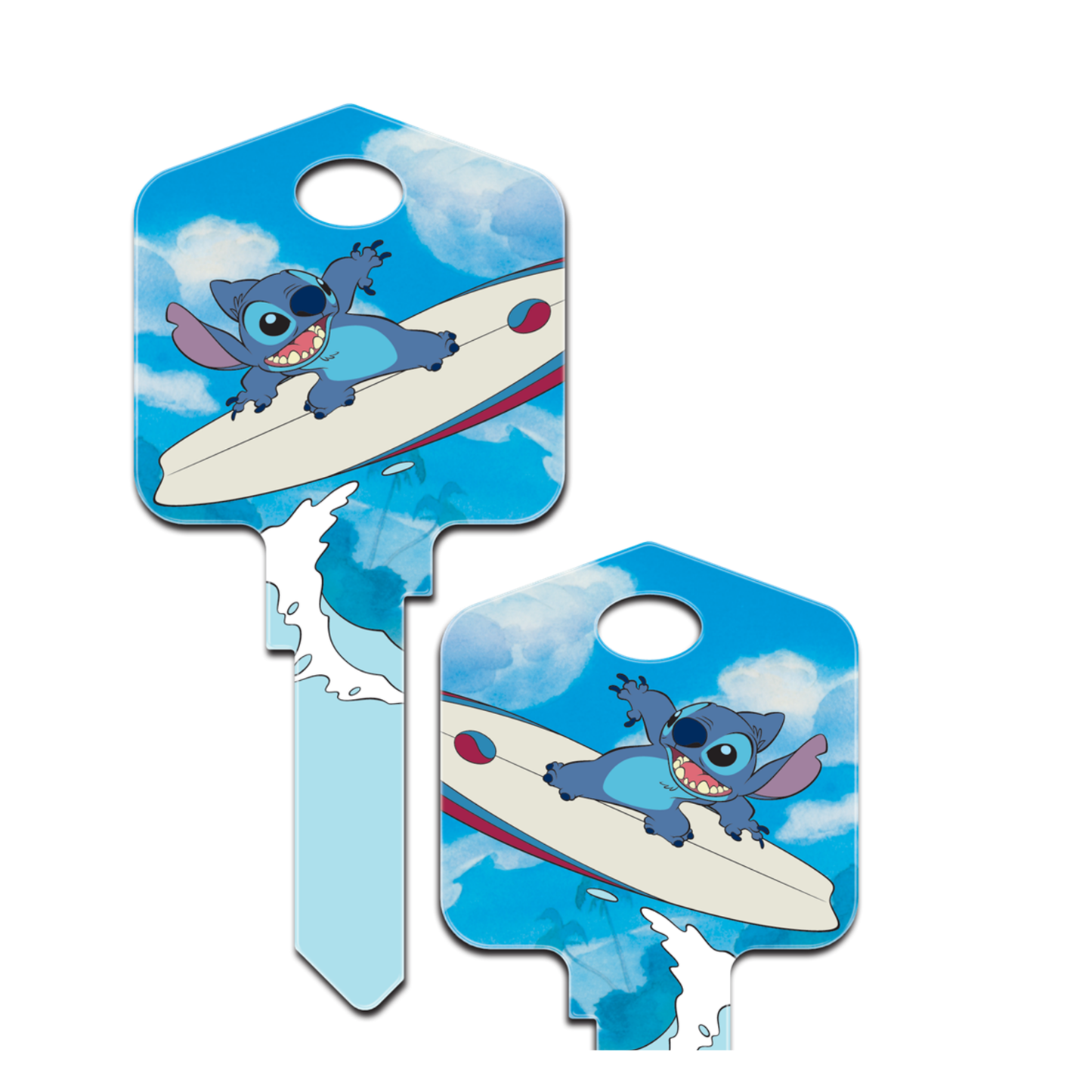 Disney's Surfin Stitch from Lilo & Stitch large uncut House Key Blank