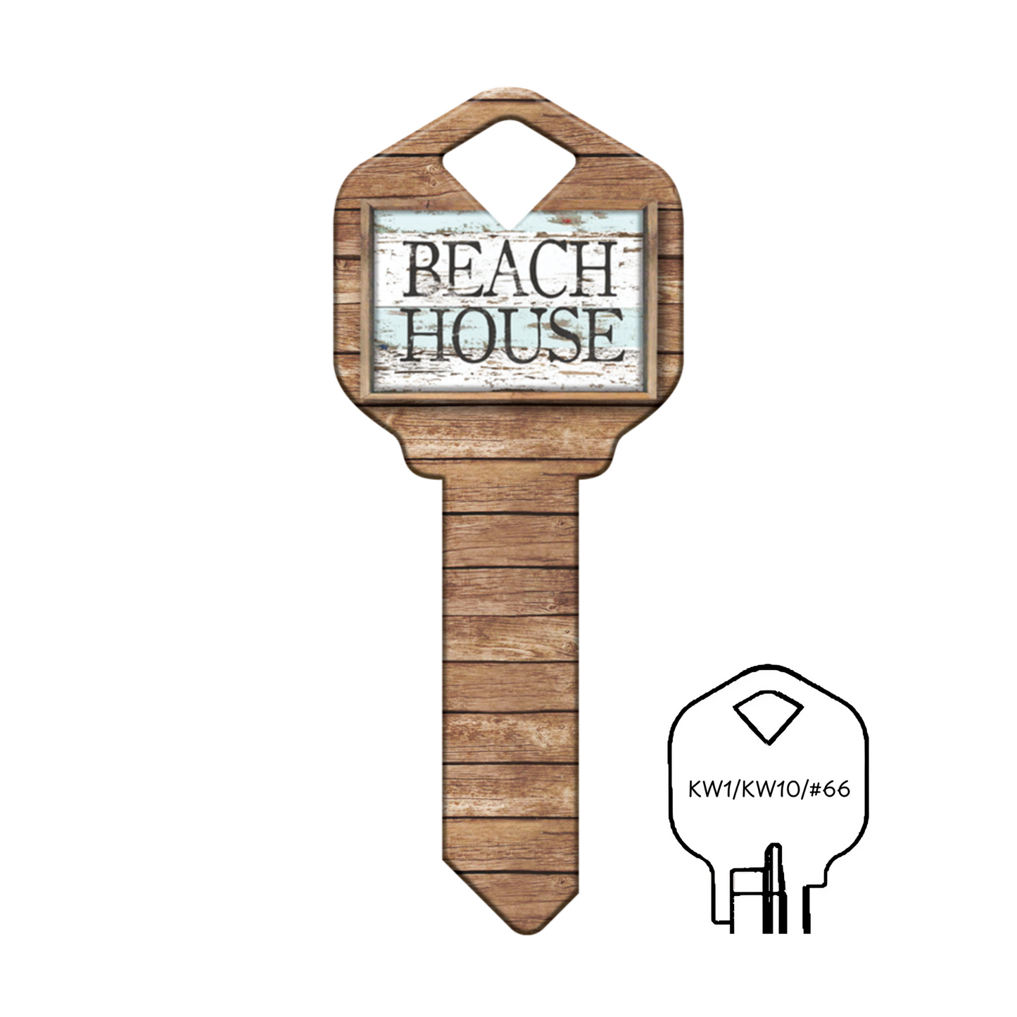 At the Beach House Vacation Uncut Key Blank Home or Office House
