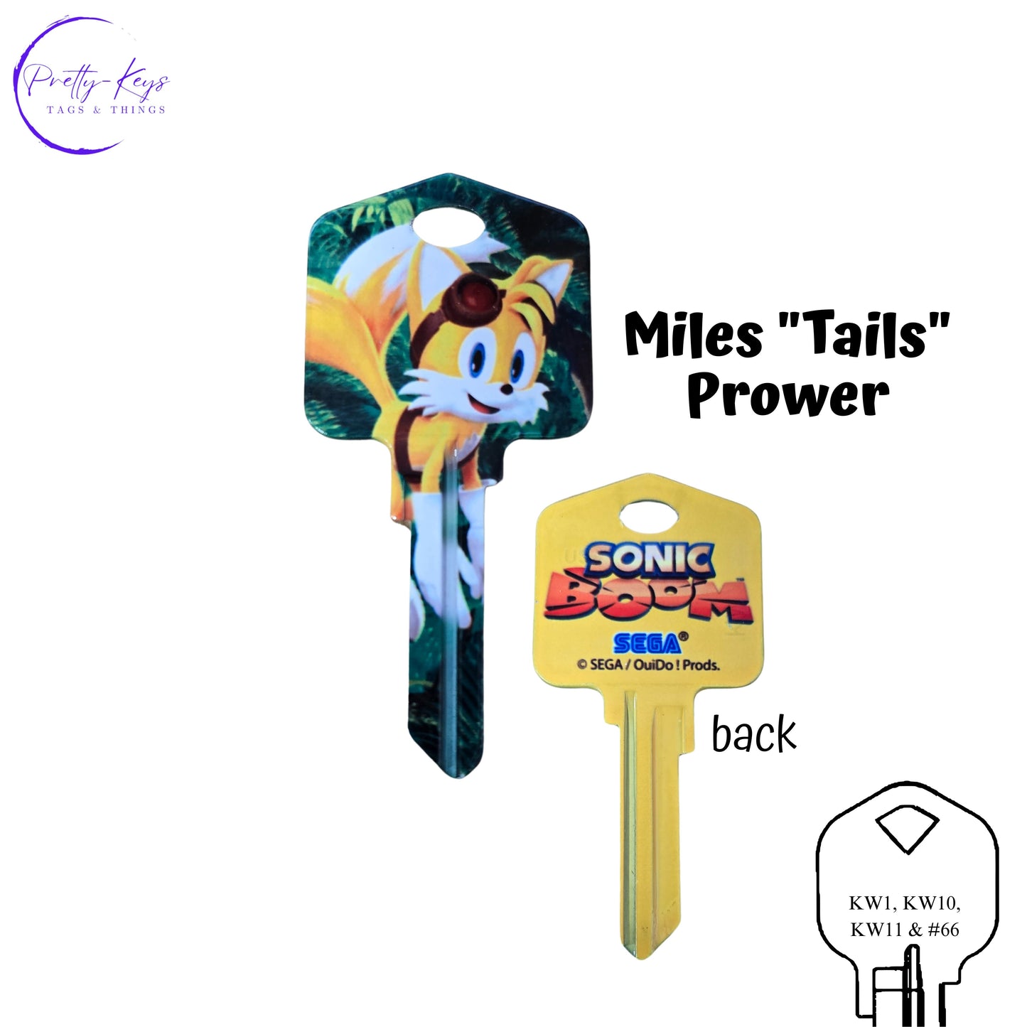 Sonic the Hedgehog Uncut House Key Blank DISCONTINUED