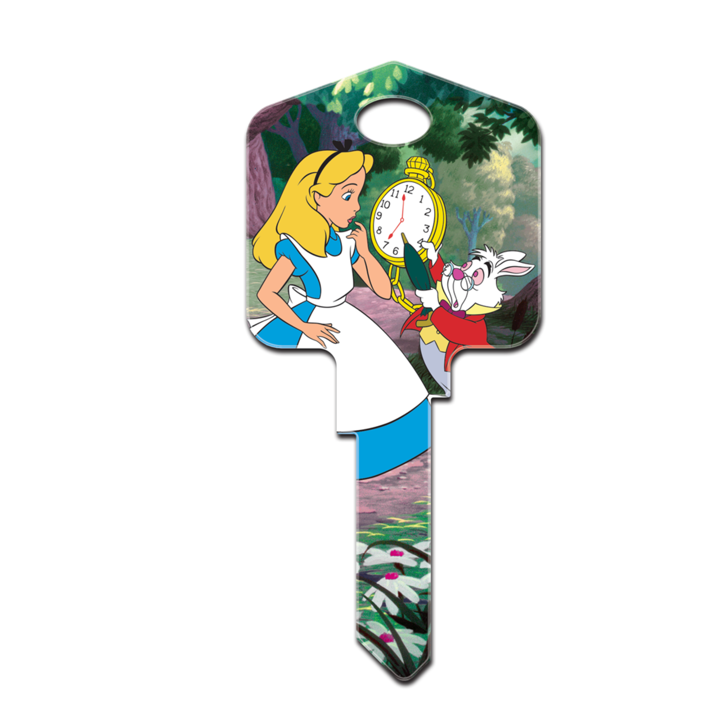 Disney's Alice in Wonderland's Uncut House Key Blank Alice & Cheshire Cat