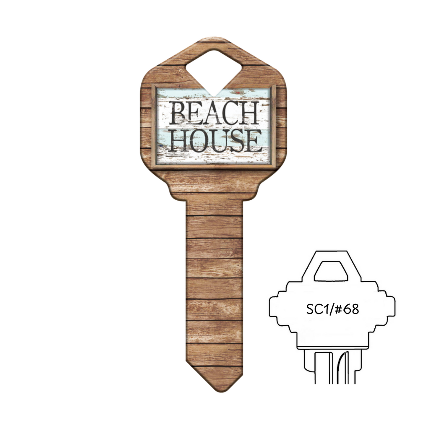 At the Beach House Vacation Uncut Key Blank Home or Office House