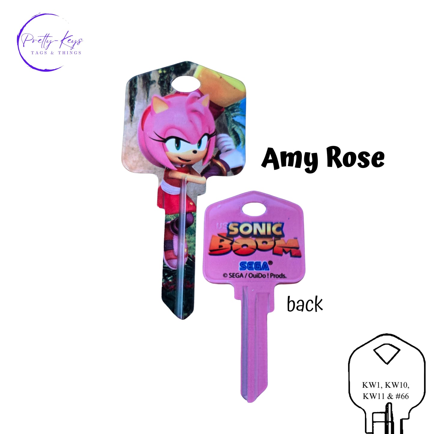 Sonic the Hedgehog Uncut House Key Blank DISCONTINUED