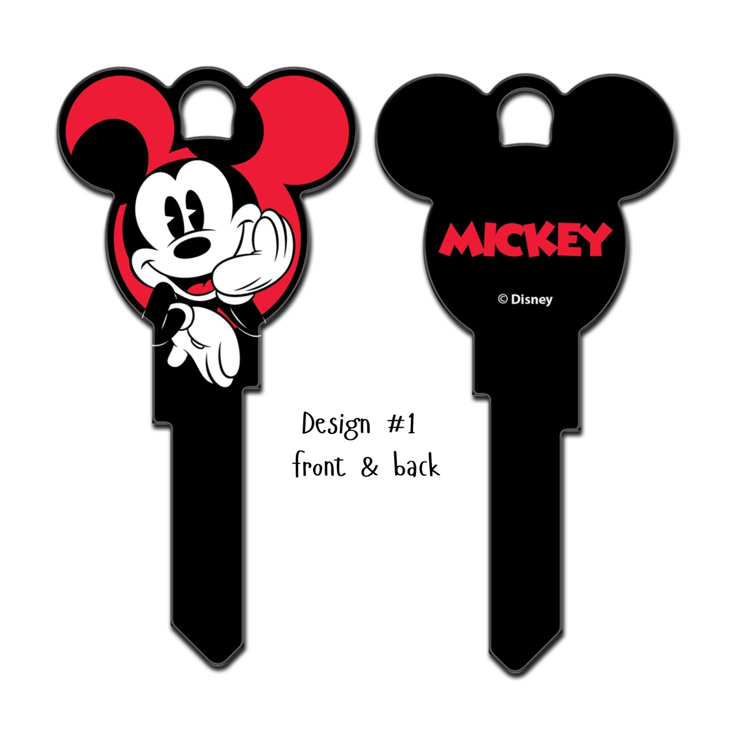 Disney's Mickey Mouse Uncut House Key Blank 4 Designs