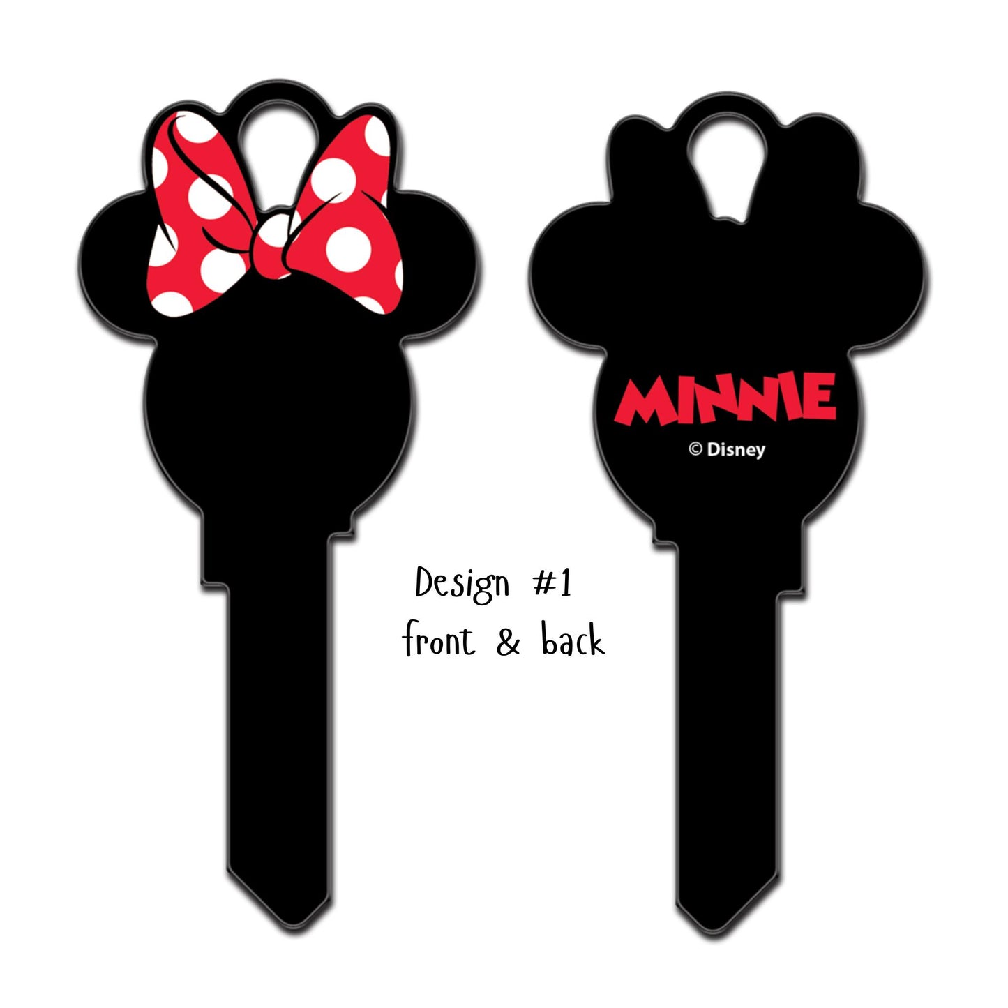 Disney's Minnie Mouse Uncut House Key Blank 4 Designs