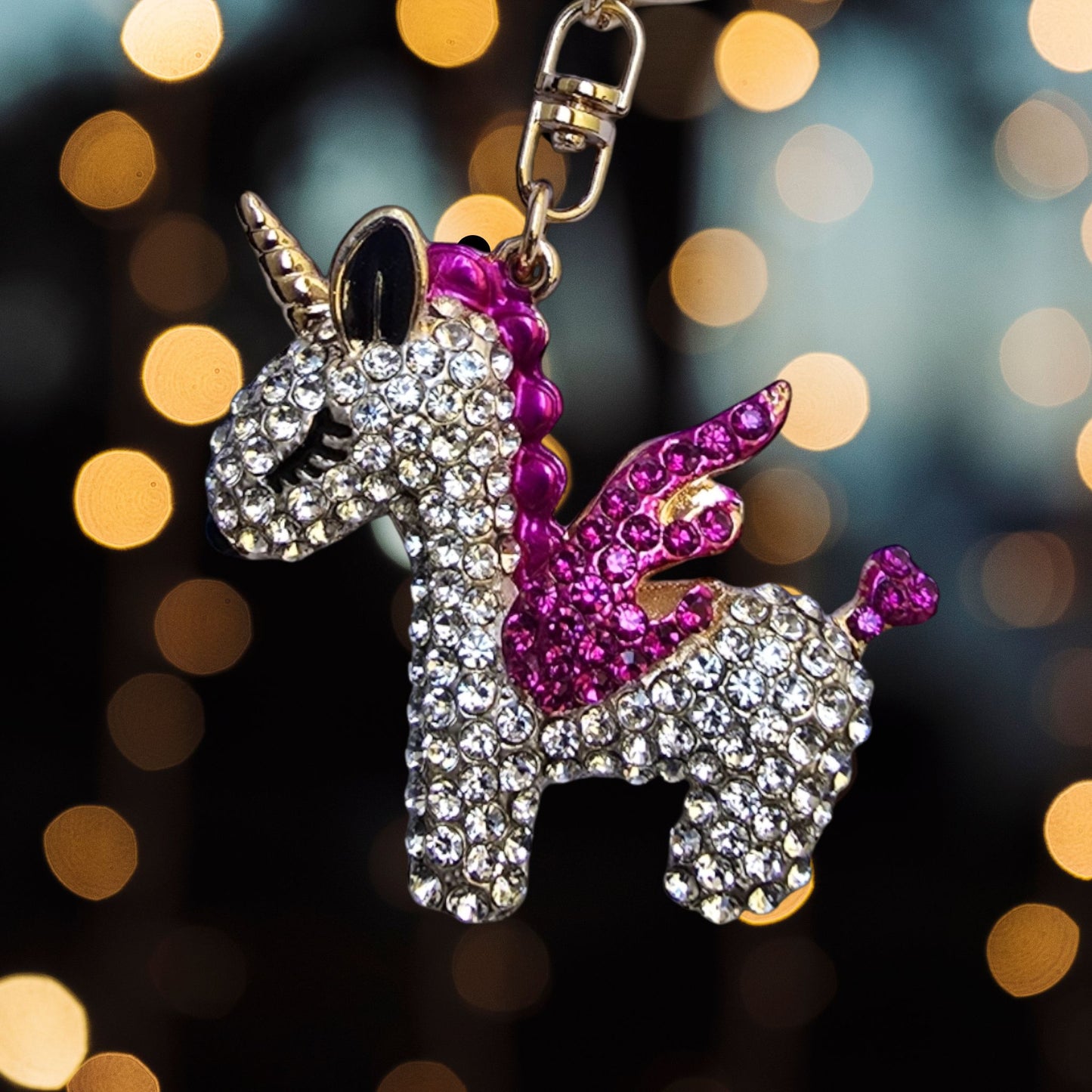 Crystal Unicorn Keychain, Purse Charm