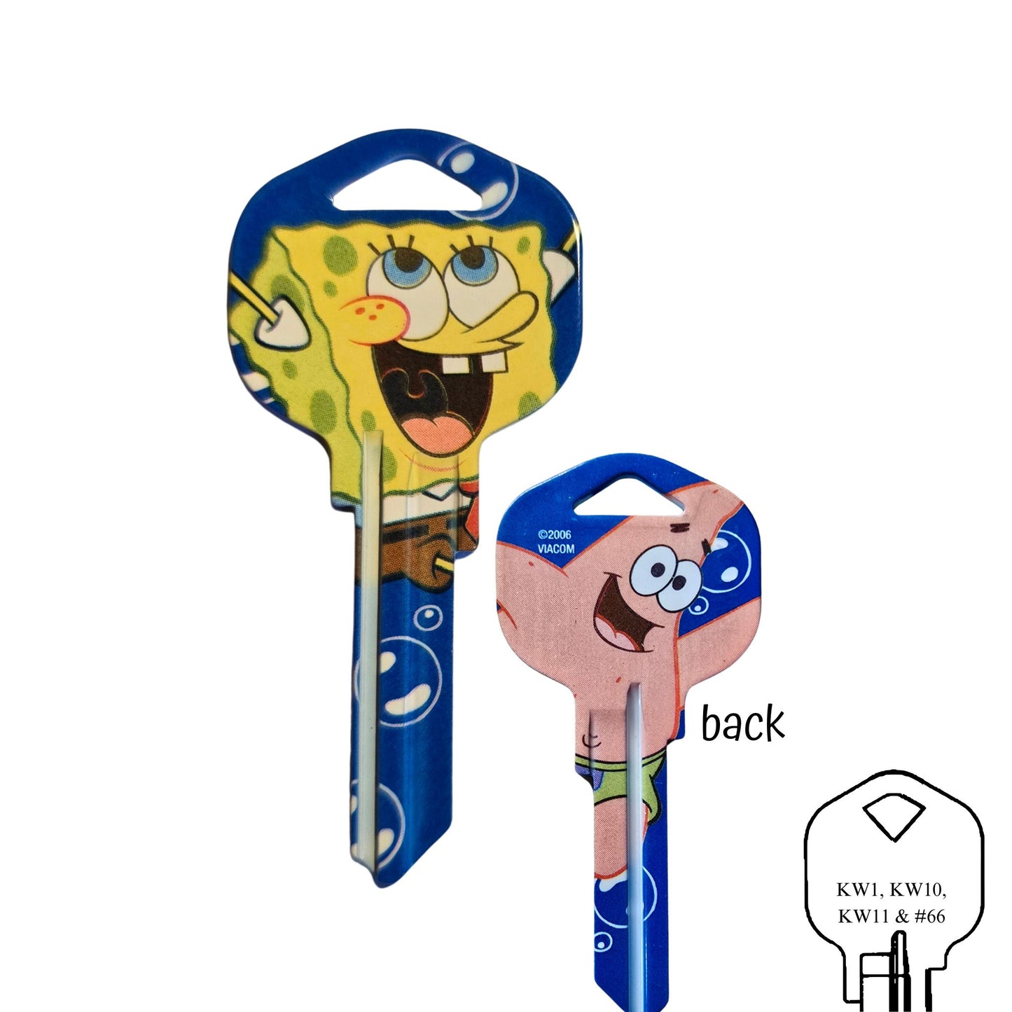 SpongeBob SquarePants and Patrick House Key Blank