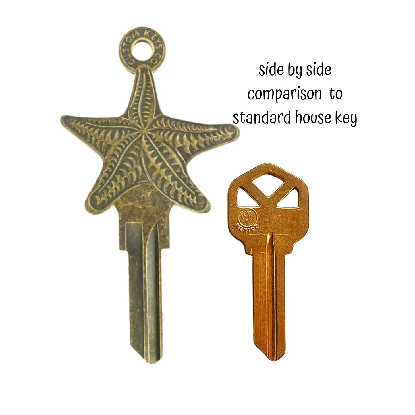 Steampunk Starfish Sealife Uncut House Key Blank