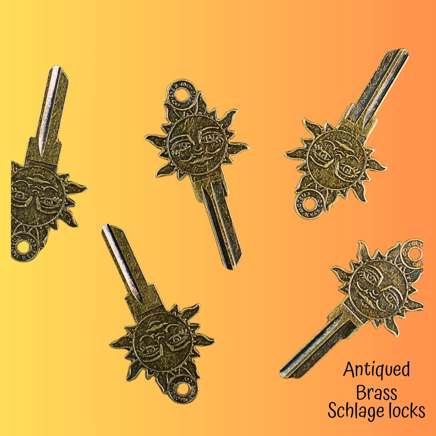 Steampunk Daystar Sun Uncut House Key Blank