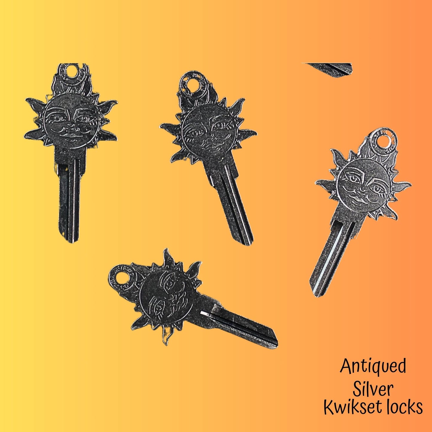Steampunk Daystar Sun Uncut House Key Blank