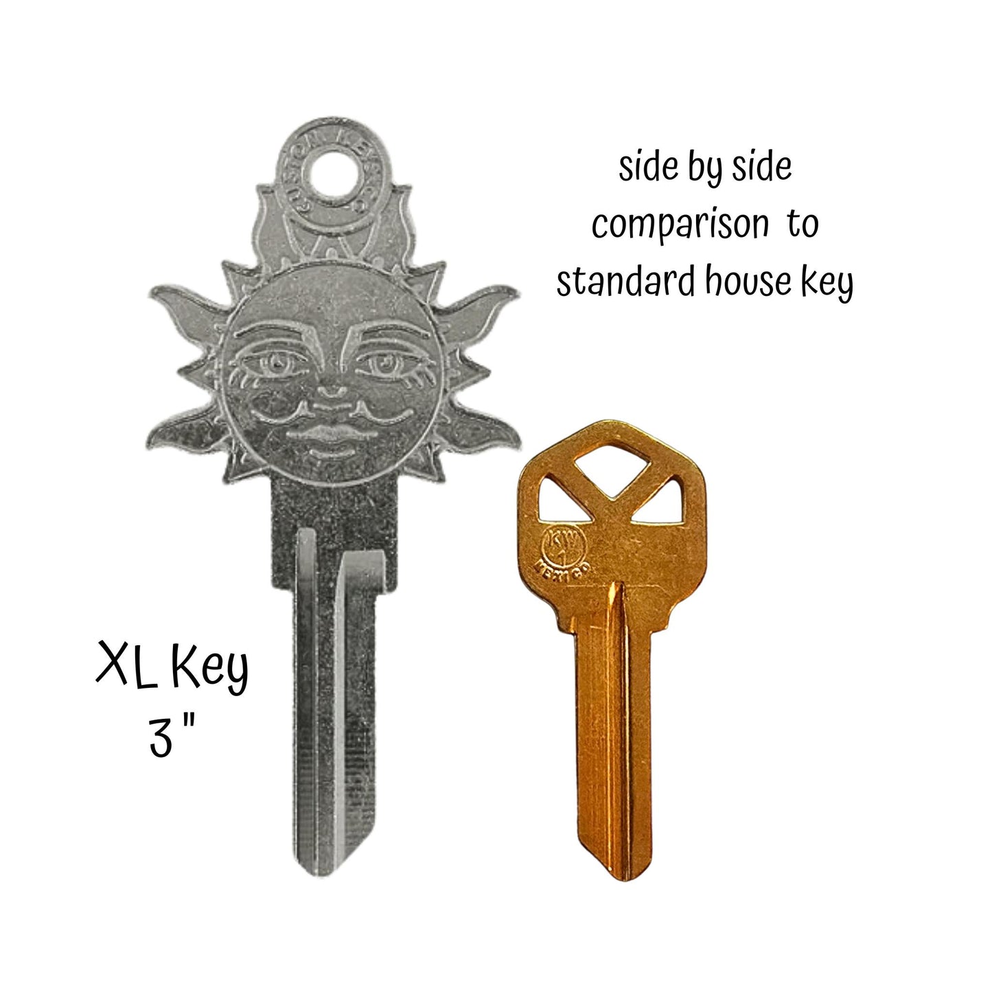 Steampunk Daystar Sun Uncut House Key Blank