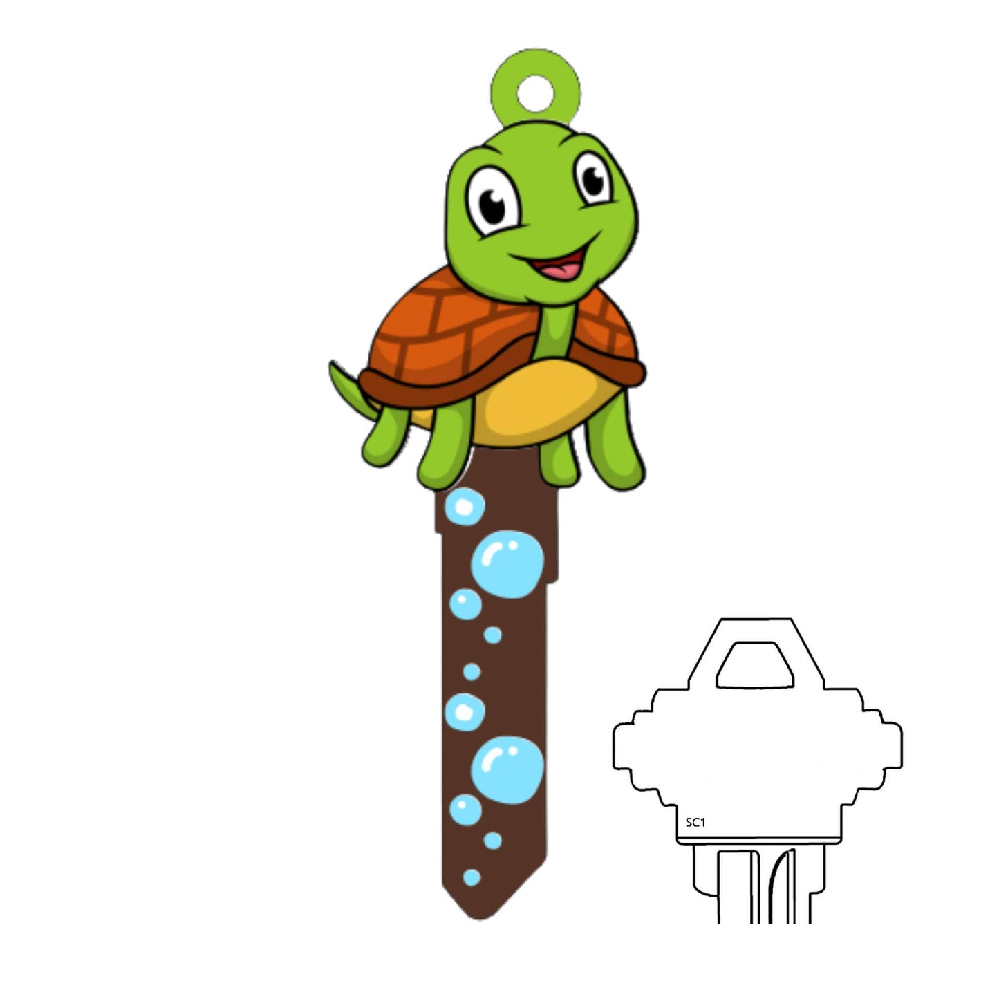 Turtle 3D Shaped House Key Blank