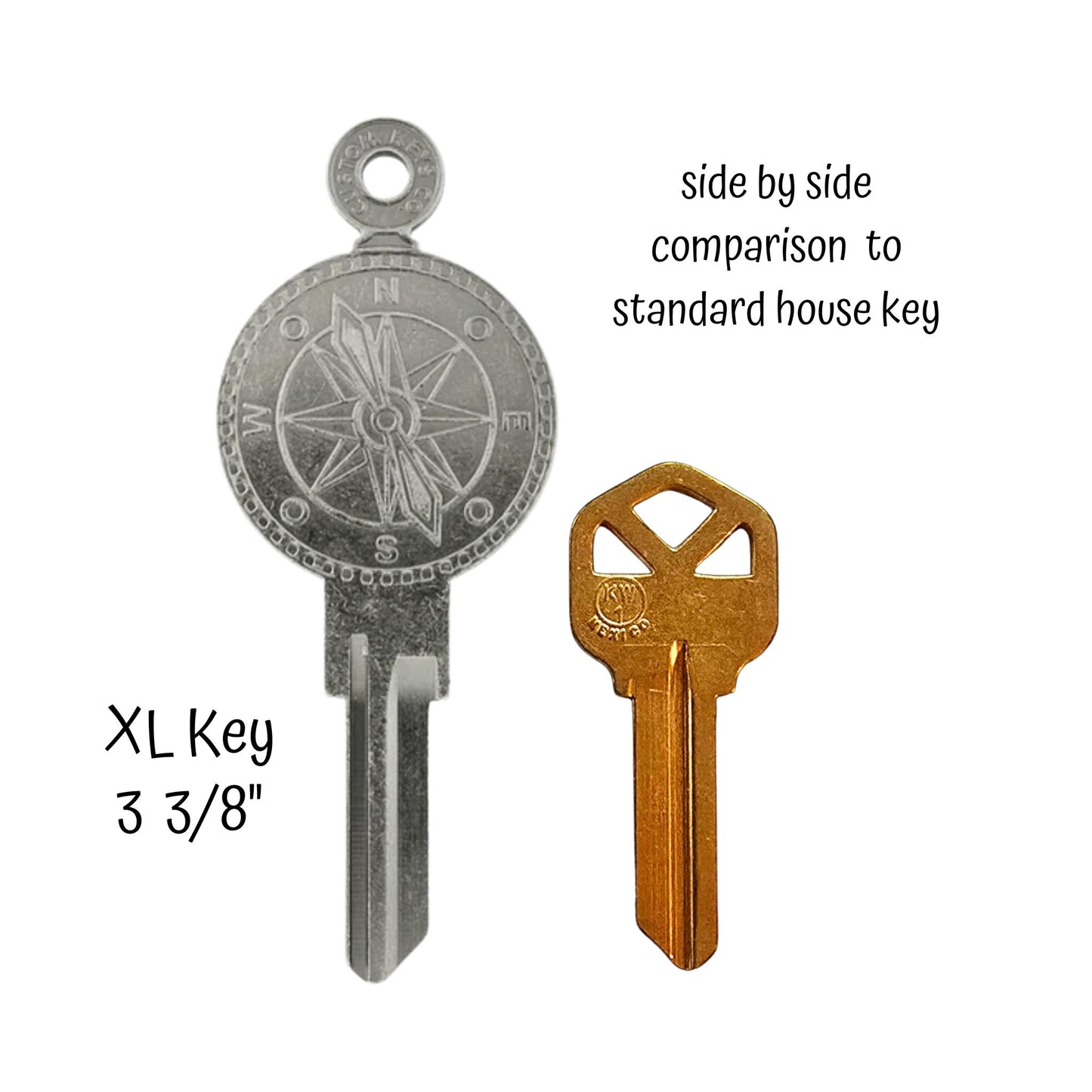 Steampunk Compass Navigator Uncut House Key Blank