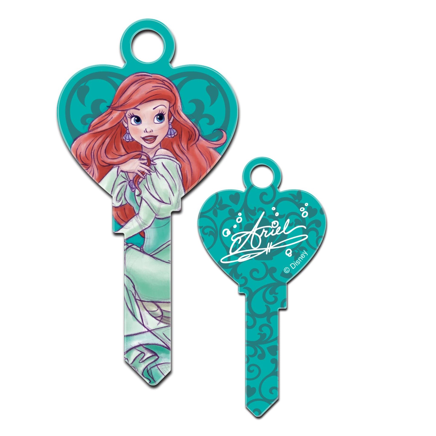 Disney Princess Heart Shaped Uncut House Key Blank 6 Designs