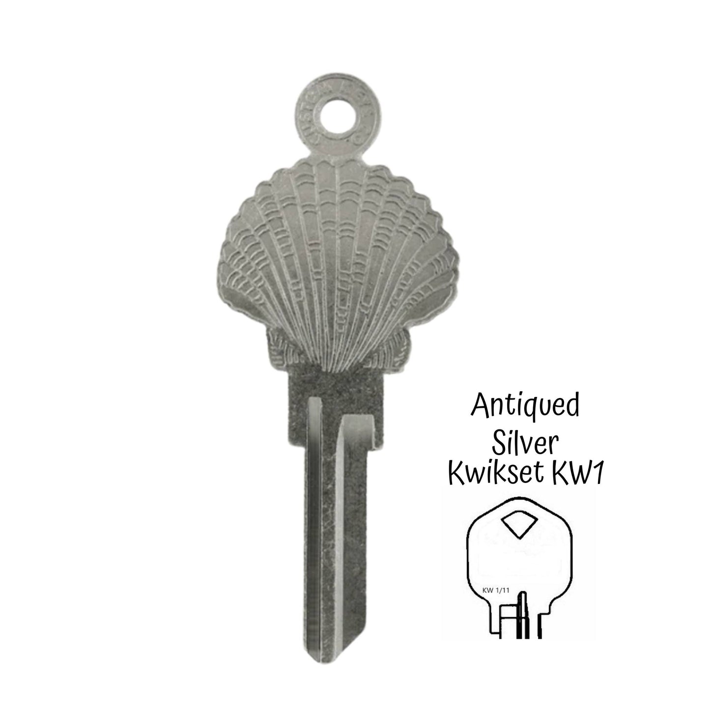 Steampunk Seashell Beach Uncut House Key Blank