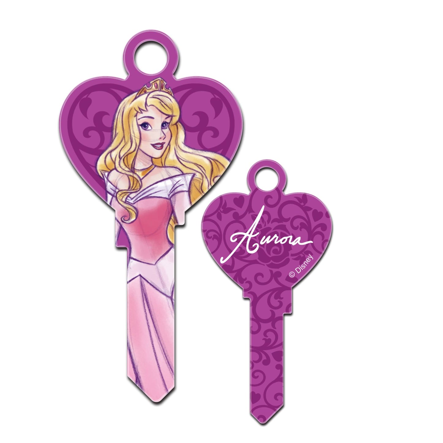 Disney Princess Heart Shaped Uncut House Key Blank 6 Designs