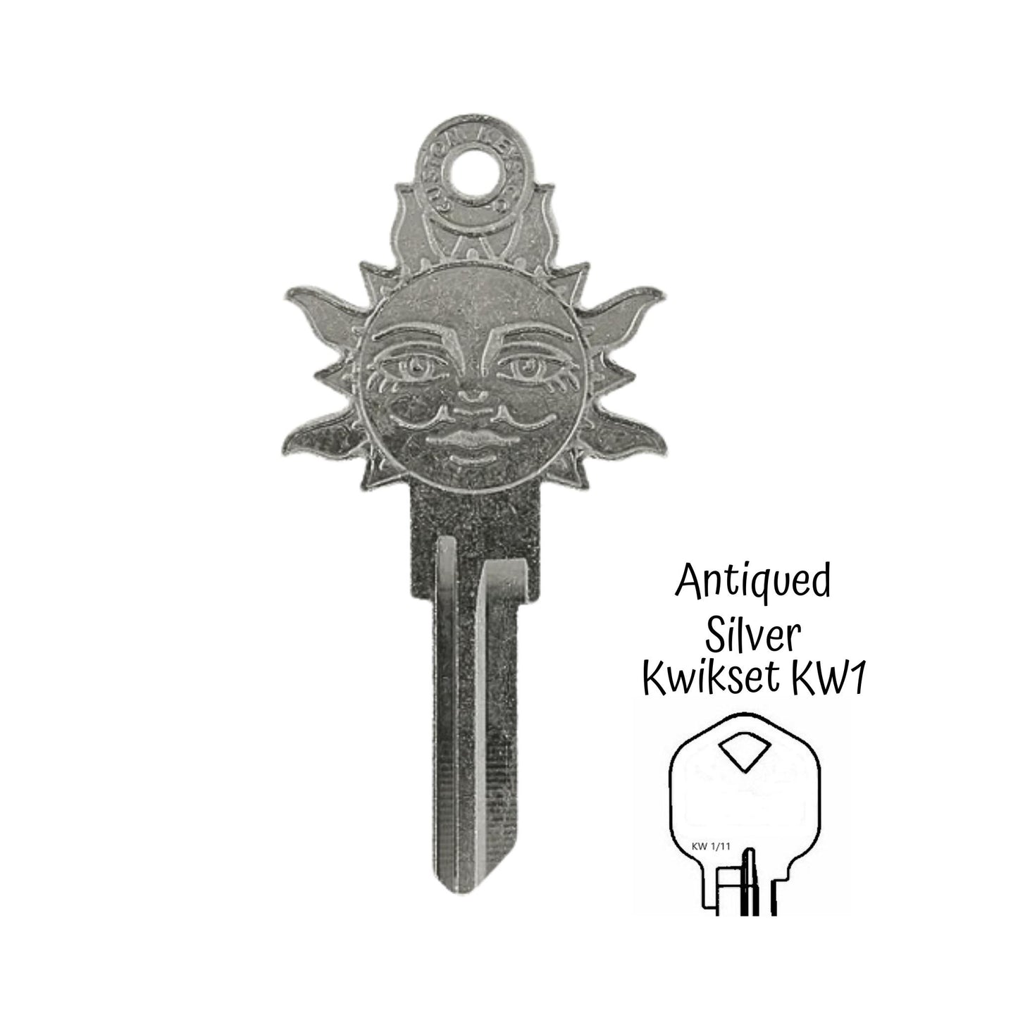 Steampunk Daystar Sun Uncut House Key Blank