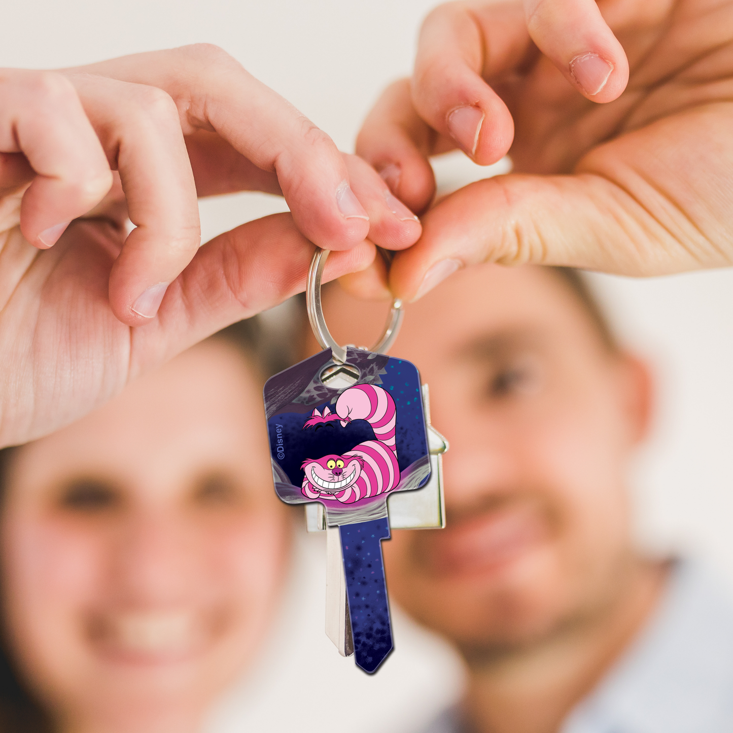 Disney's Alice in Wonderland's Uncut House Key Blank Alice & Cheshire Cat