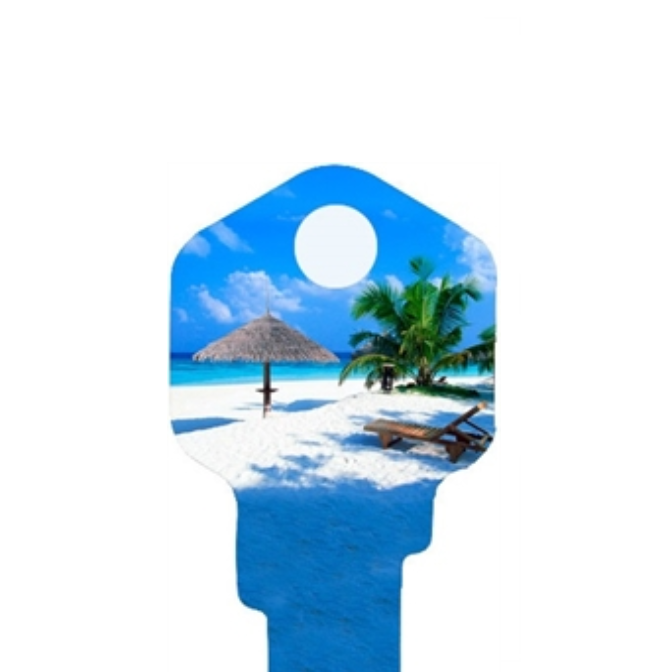 At The Beach uncut House Key Blank