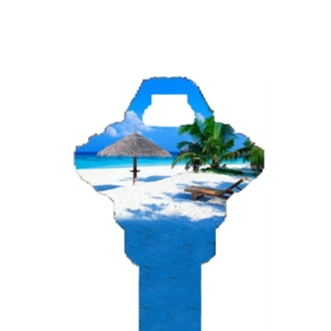 At The Beach uncut House Key Blank