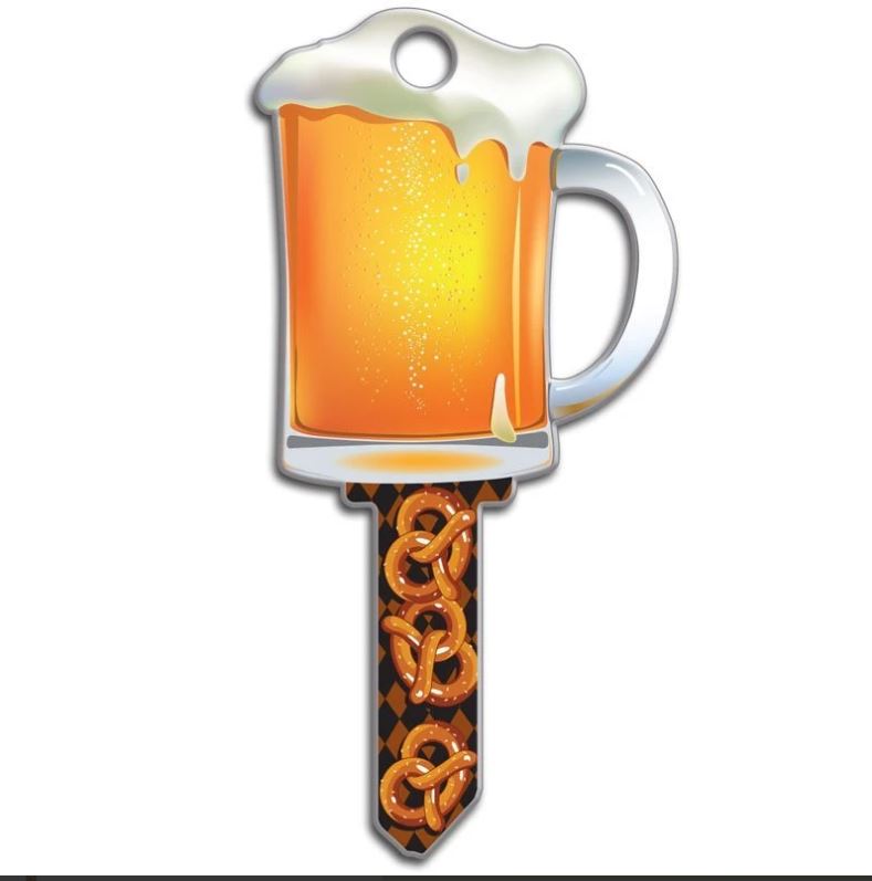 Beer & Pretzels Uncut House Key Blank