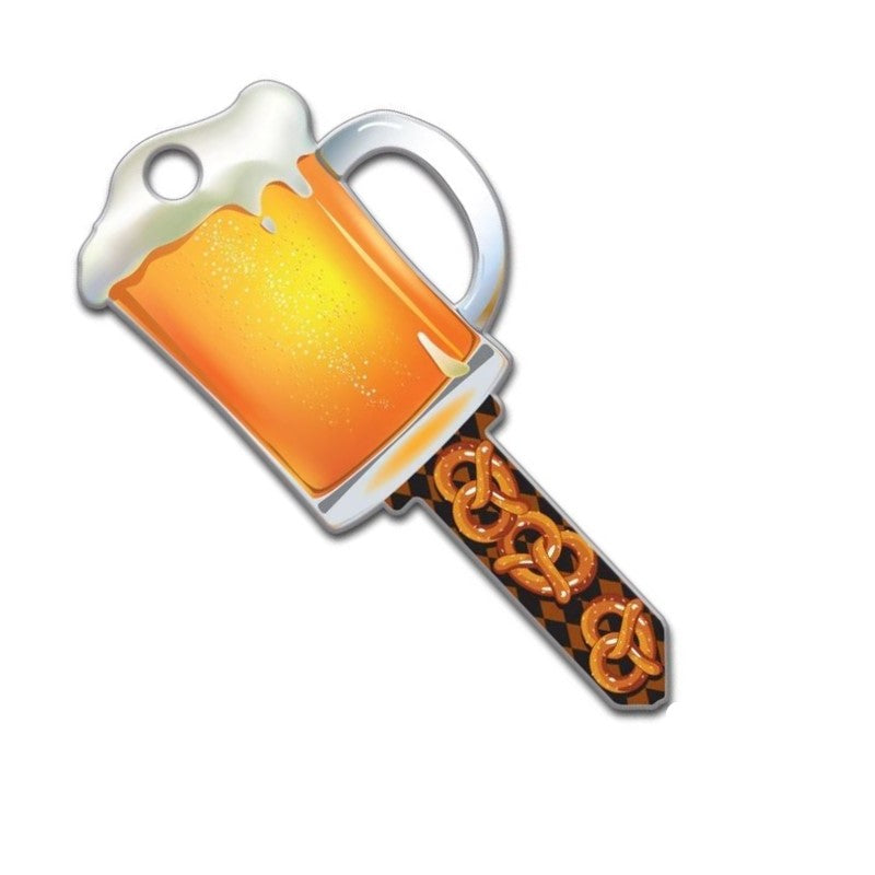 Beer & Pretzels Uncut House Key Blank