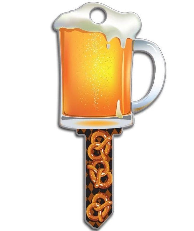 Beer & Pretzels Uncut House Key Blank