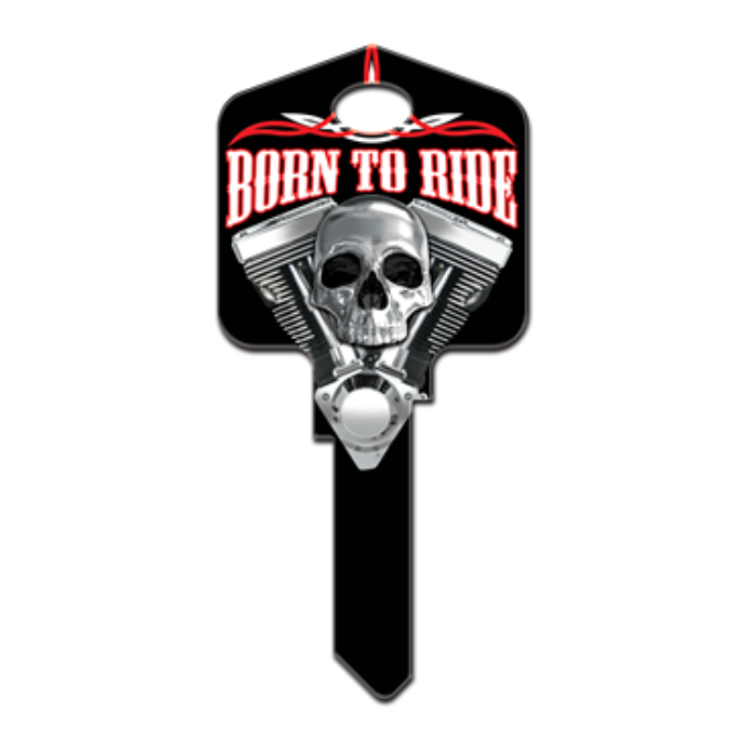 Born to Ride Uncut House Key Blank