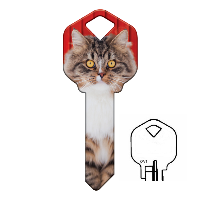 Cat Lover's Uncut House Key Blank 4 Designs