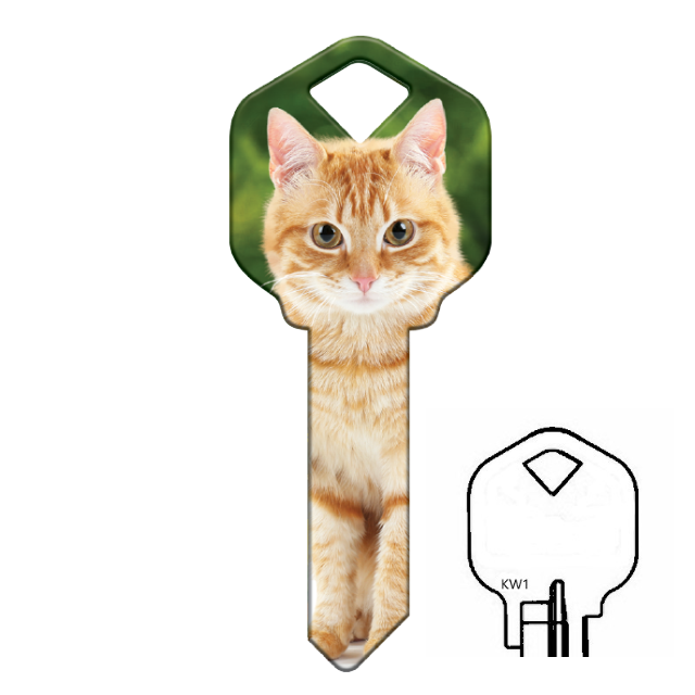 Cat Lover's Uncut House Key Blank 4 Designs