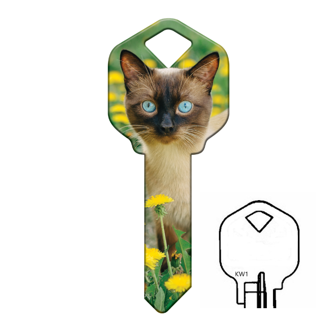 Cat Lover's Uncut House Key Blank 4 Designs
