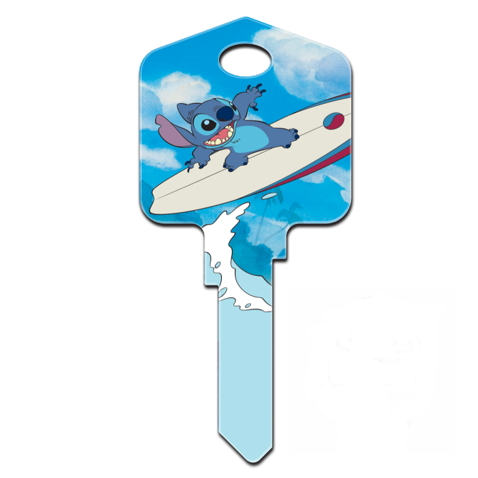 Disney's Surfin Stitch from Lilo & Stitch large uncut House Key Blank