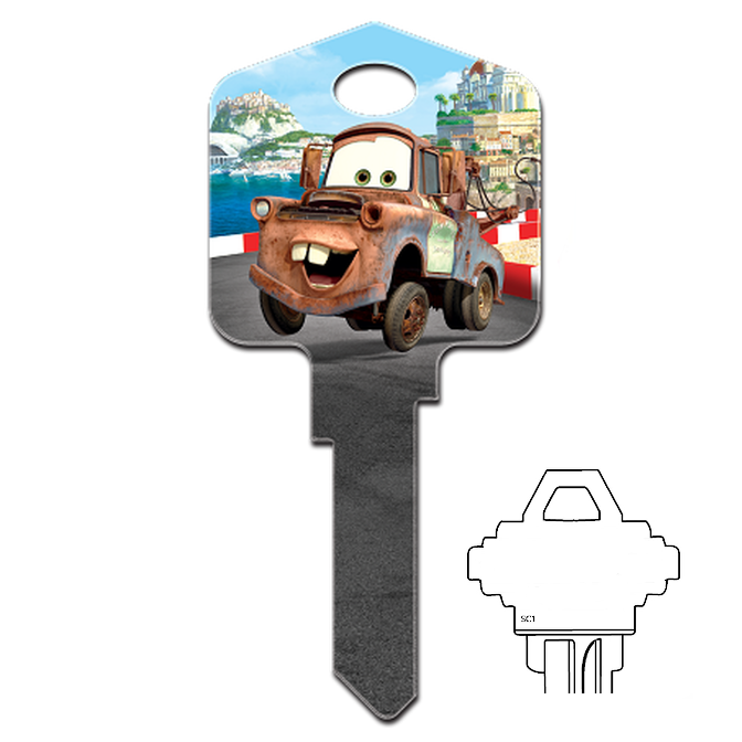 Disney Pixar Cars Mater Truck Uncut House Key Blank