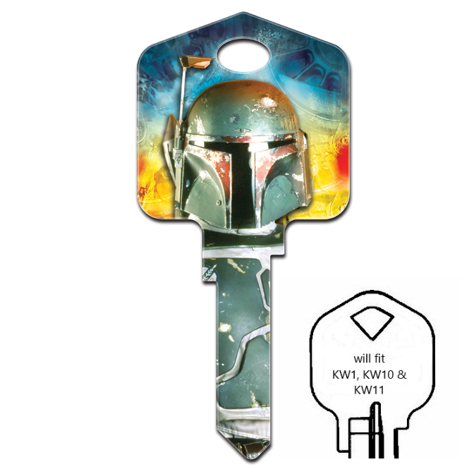Star Wars Bobafett Designer Painted Uncut House Key Blank