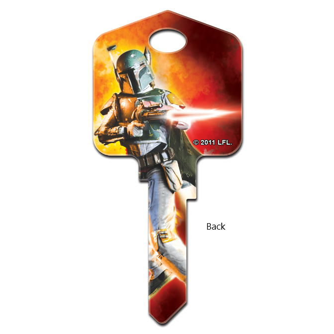 Star Wars Bobafett Designer Painted Uncut House Key Blank
