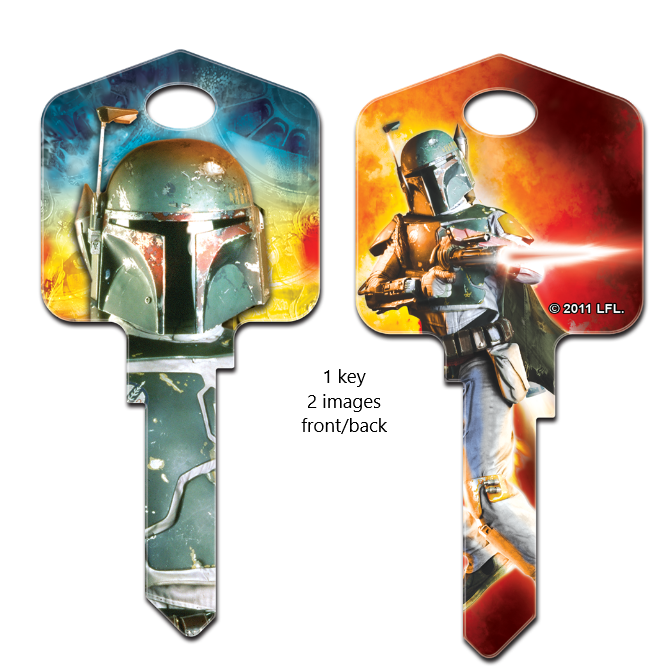 Star Wars Bobafett Designer Painted Uncut House Key Blank