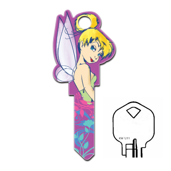 Disney Tinkerbell large shaped Uncut House Key Blank