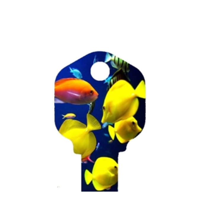 Tropical Fish Undersea Life Uncut House Key Blank Home or Office