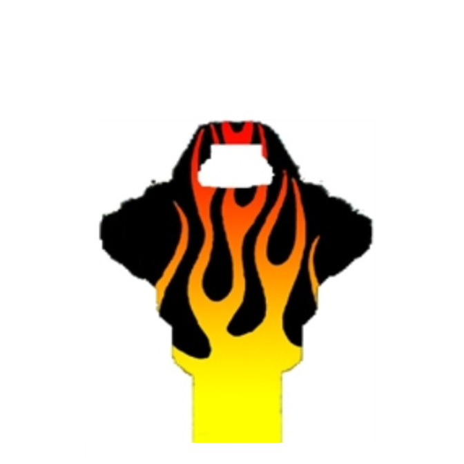 Hot Rod Flames Uncut House Key Blank Home or Office