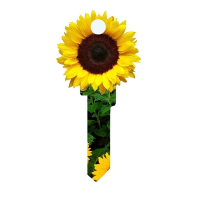 Sunflower Shaped Uncut House Key Blank