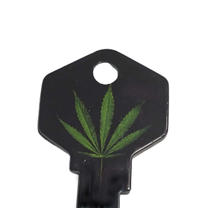 420 Marijuana GREEN Leaf WEED Hemp House Key Blank uncut