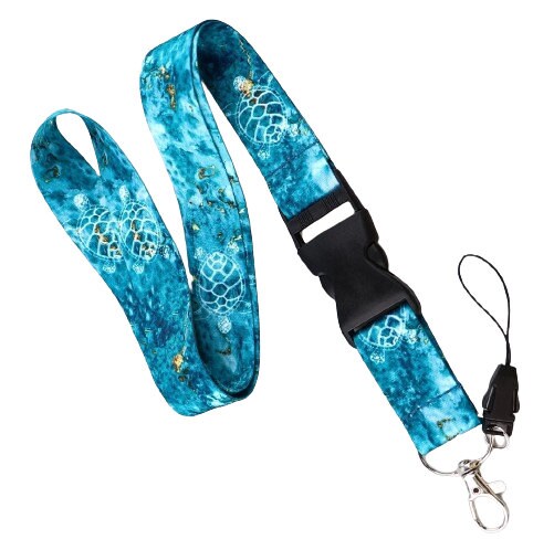 Sea Turtle Lanyard Badge, Cell Phone, ID Card Holder, Keychain Neck Strap Keyring safety breakaway.