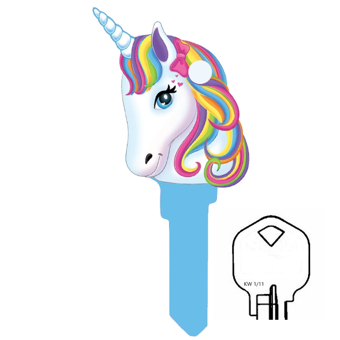 Magical Unicorn Shaped Uncut House Key Blank