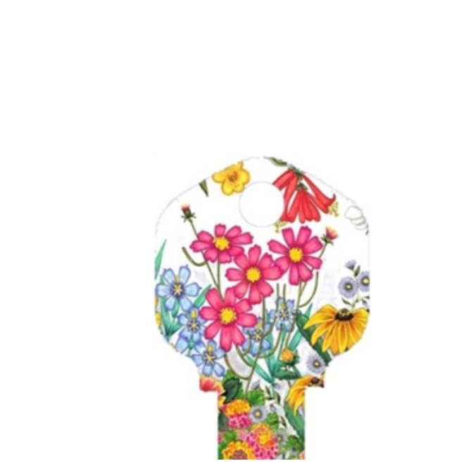 Wildflowers Uncut House Key Blank